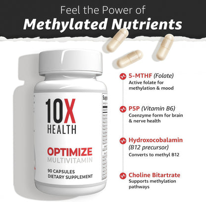 10X Health Methylated Multivitamin - 90 Capsules